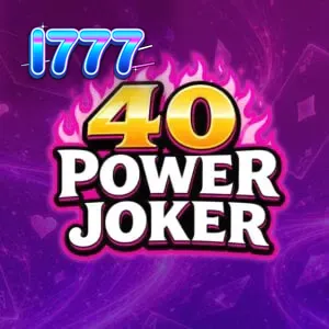 Tampilan antarmuka slot 40 Power Joker dengan simbol buah klasik dan latar belakang galaksi.